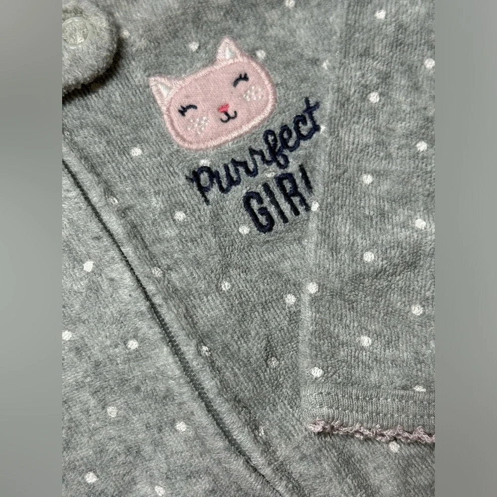 Carter’s | Baby Girl Fleece Footie Pajamas Bundle | 3M